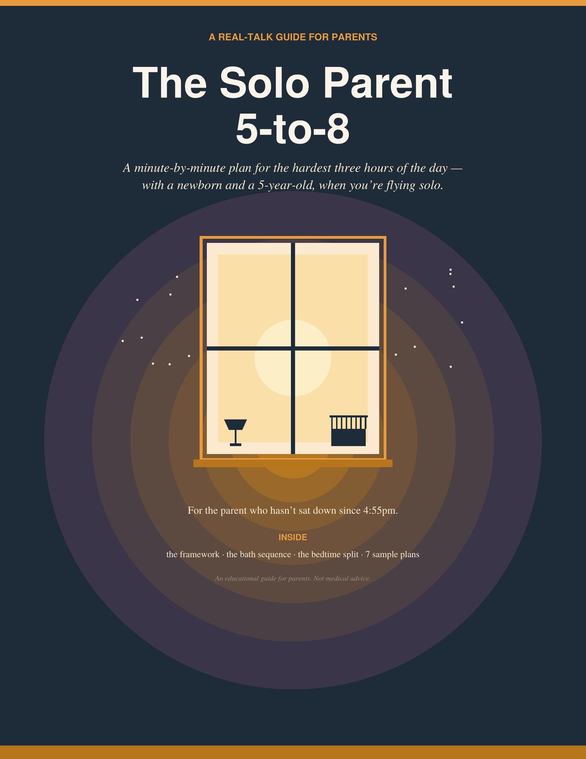 Solo bedtime routine guide cover for single and solo parents